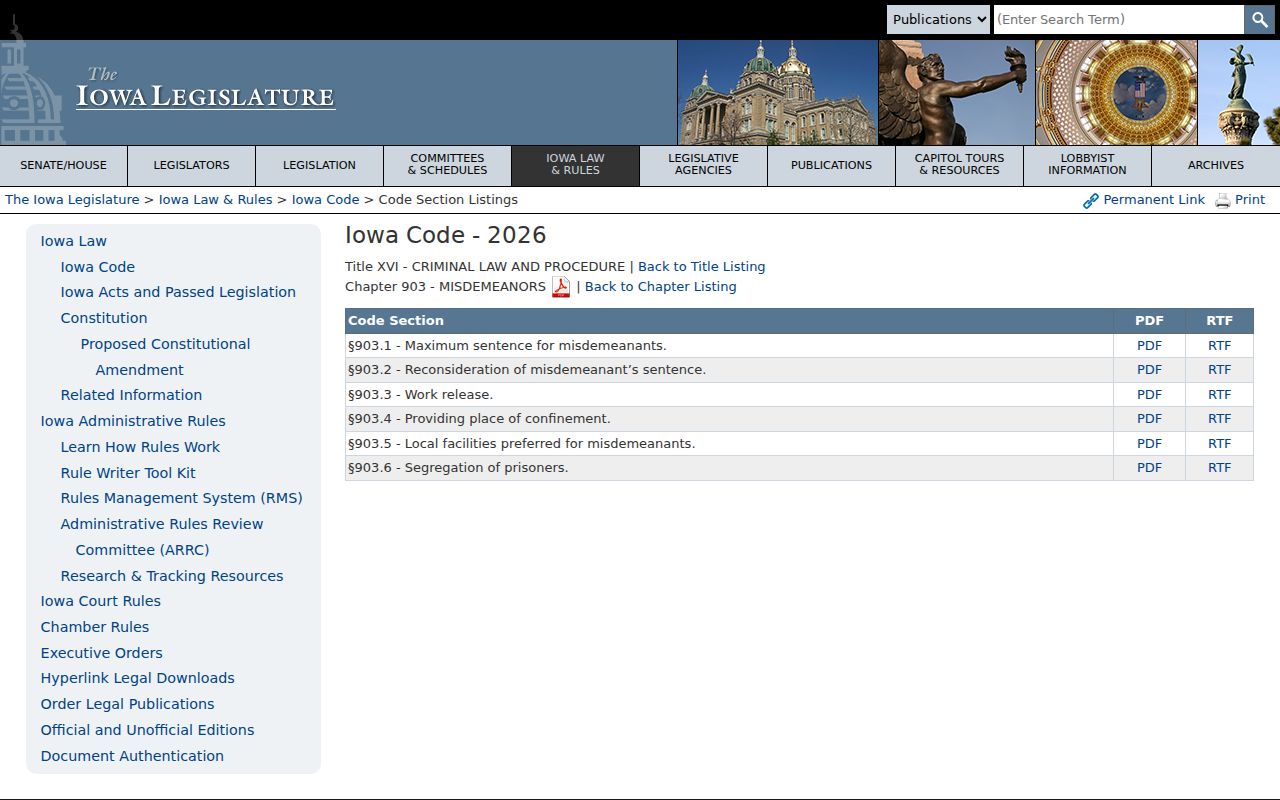 Iowa misdemeanor law used in Mapleton criminal history records