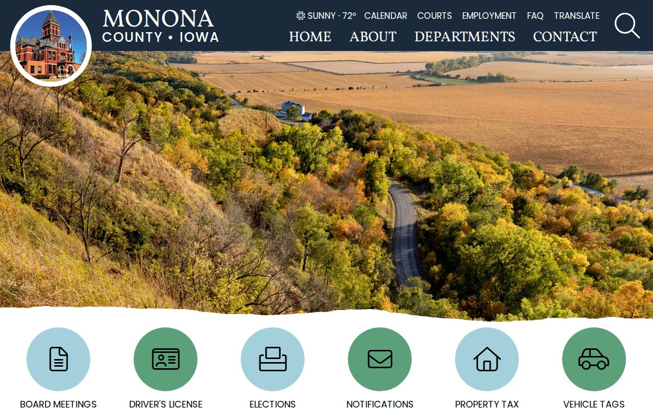Monona County criminal history official county homepage