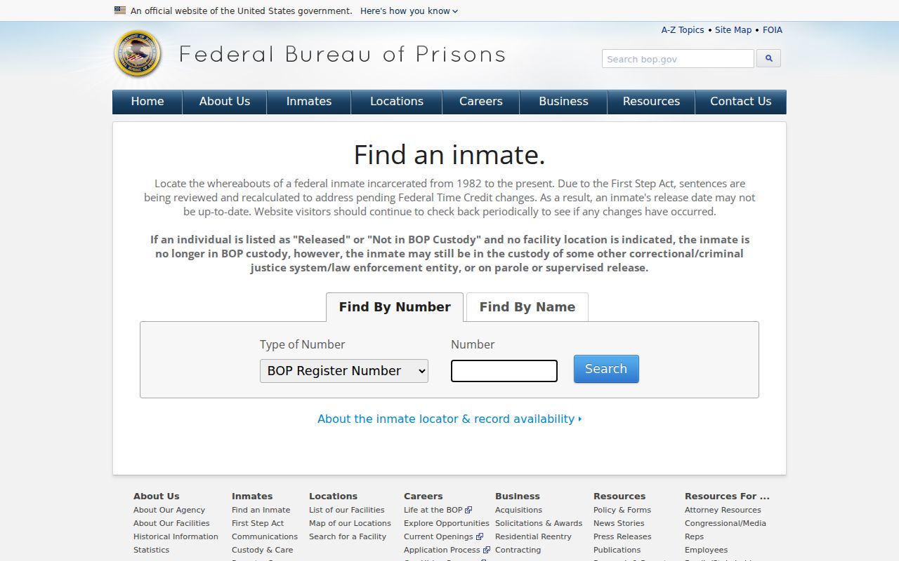 Whiting criminal history federal prison locator